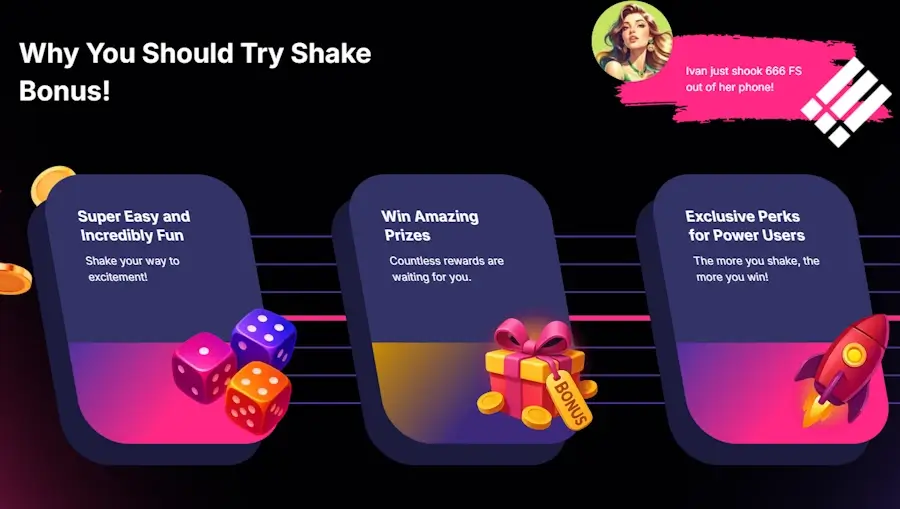 Ontvang een Shake Bonus bij NV Casino